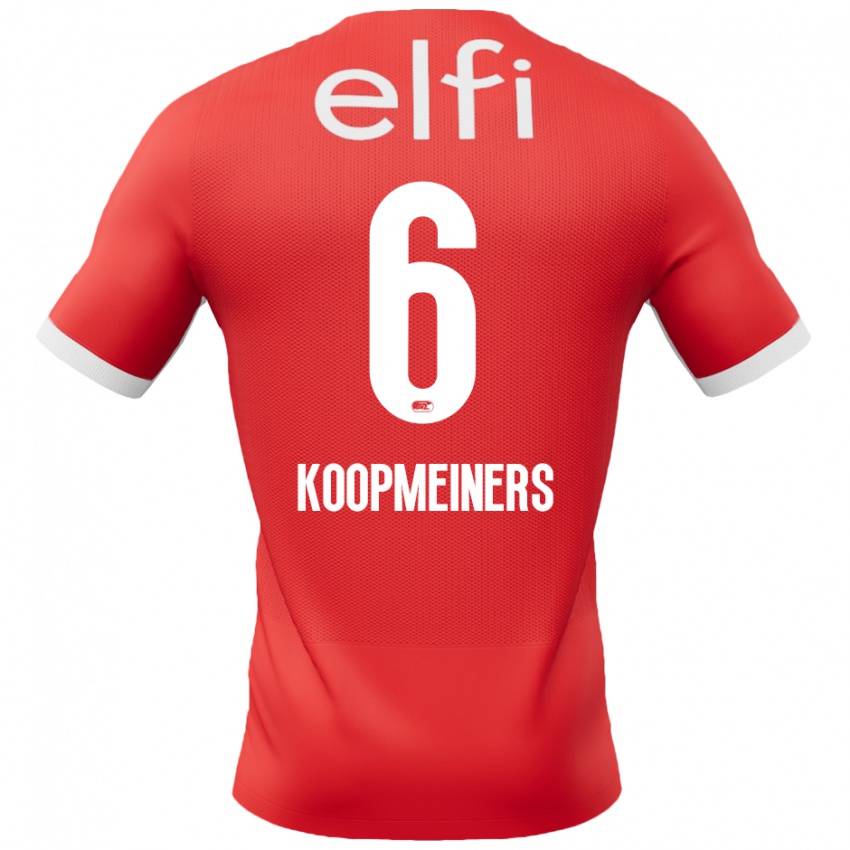 Kvinder Peer Koopmeiners #6 Rød Hvid Hjemmebane Spillertrøjer 2024/25 Trøje T-Shirt