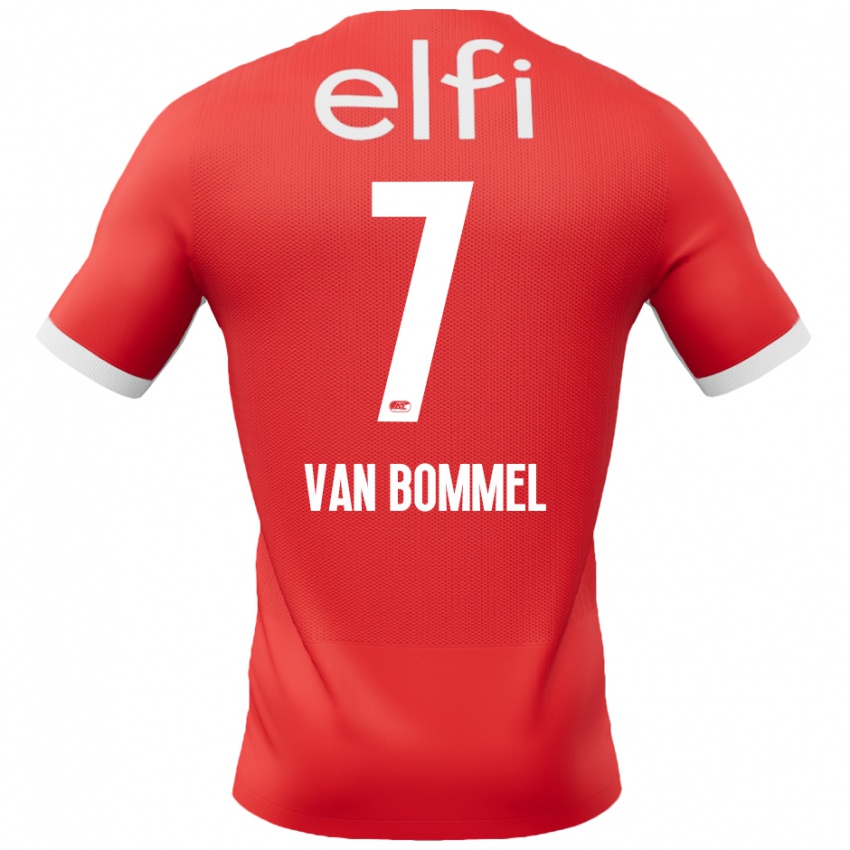 Kvinder Ruben Van Bommel #7 Rød Hvid Hjemmebane Spillertrøjer 2024/25 Trøje T-Shirt