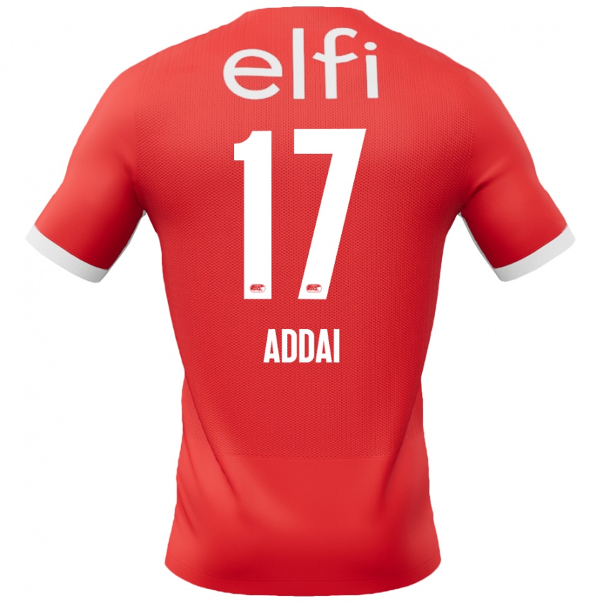 Kvinder Jayden Addai #17 Rød Hvid Hjemmebane Spillertrøjer 2024/25 Trøje T-Shirt