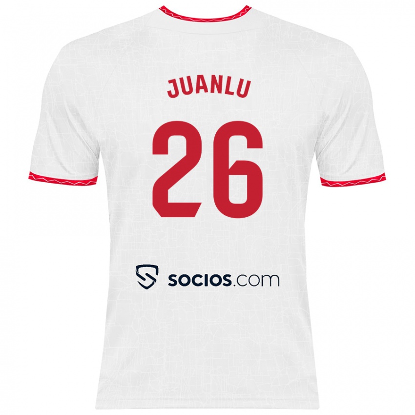 Kvinder Juanlu Sánchez #26 Hvid Rød Hjemmebane Spillertrøjer 2024/25 Trøje T-Shirt