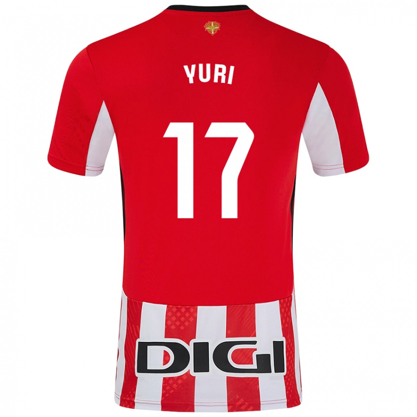 Kvinder Yuri Berchiche #17 Rød Hvid Hjemmebane Spillertrøjer 2024/25 Trøje T-Shirt