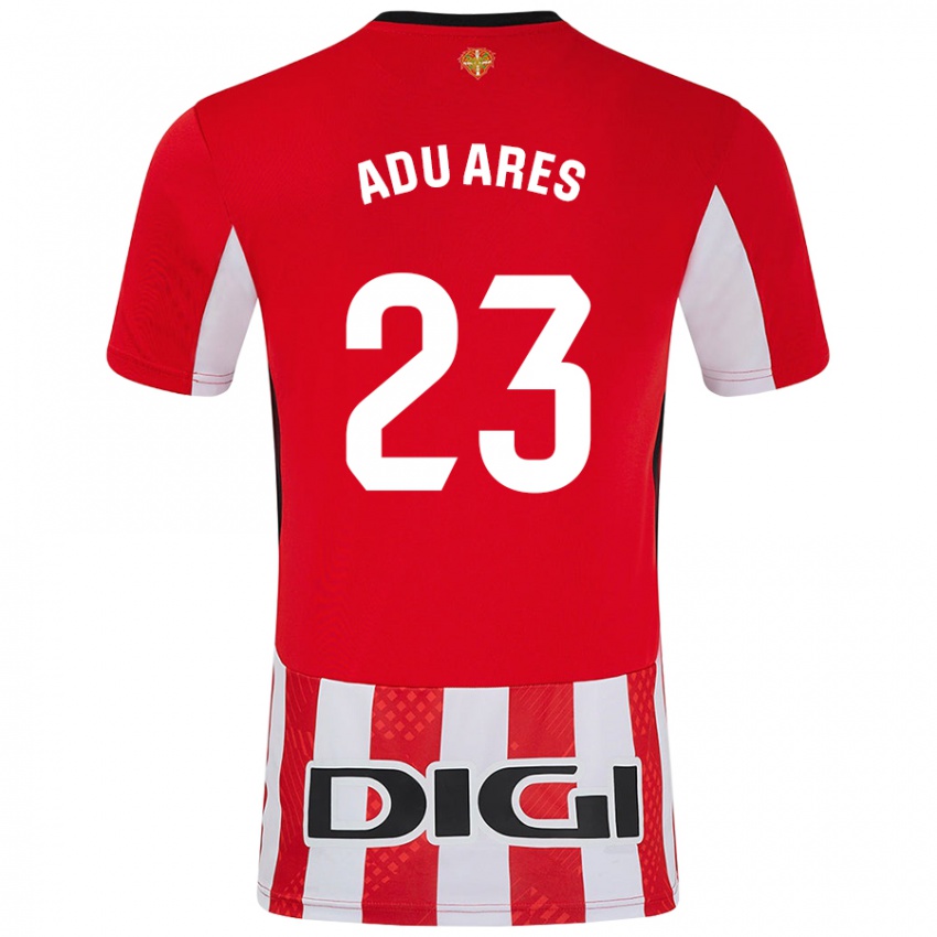 Kvinder Adu Ares #23 Rød Hvid Hjemmebane Spillertrøjer 2024/25 Trøje T-Shirt