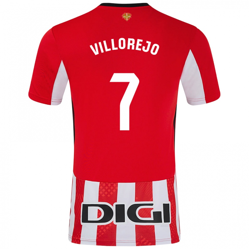 Kvinder Ardaitz Villorejo #7 Rød Hvid Hjemmebane Spillertrøjer 2024/25 Trøje T-Shirt