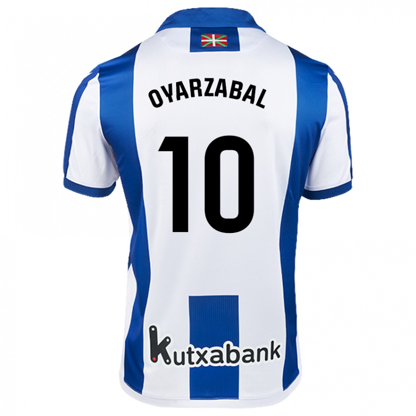 Kvinder Mikel Oyarzabal #10 Hvid Blå Hjemmebane Spillertrøjer 2024/25 Trøje T-Shirt