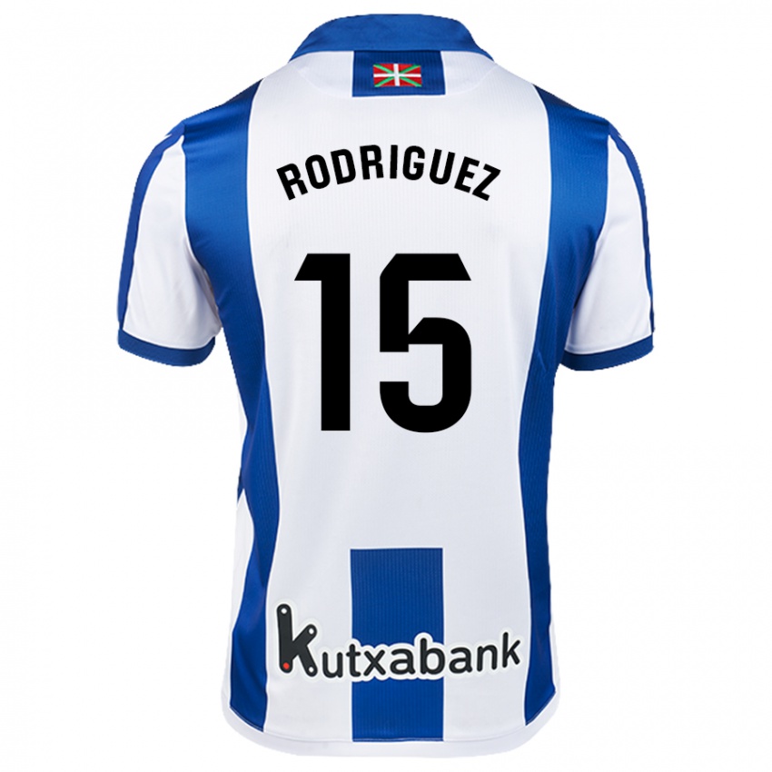 Kvinder Peru Rodriguez #15 Hvid Blå Hjemmebane Spillertrøjer 2024/25 Trøje T-Shirt