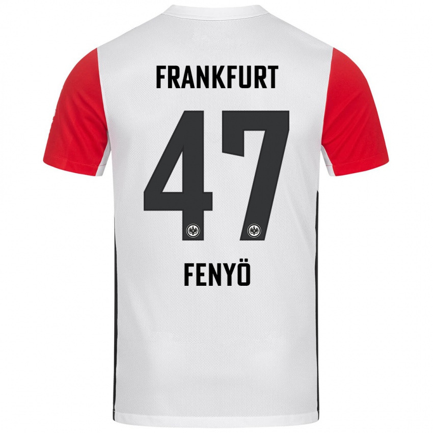 Kvinder Noah Fenyö #47 Hvid Rød Hjemmebane Spillertrøjer 2024/25 Trøje T-Shirt