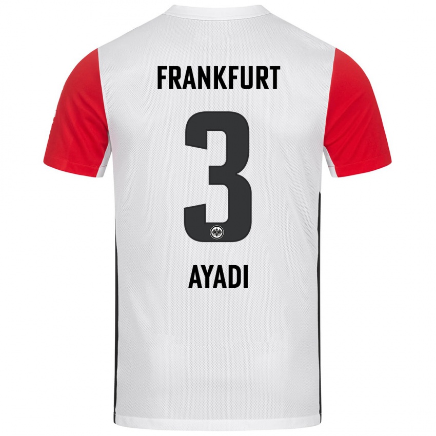 Kvinder Akram Ayadi #3 Hvid Rød Hjemmebane Spillertrøjer 2024/25 Trøje T-Shirt