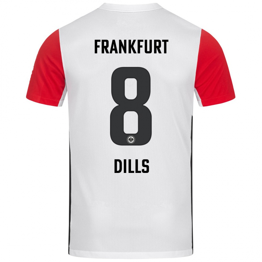 Kvinder Marvin Dills #8 Hvid Rød Hjemmebane Spillertrøjer 2024/25 Trøje T-Shirt