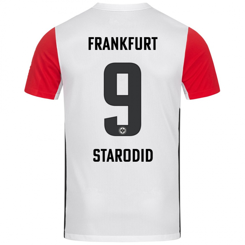 Kvinder Daniel Starodid #9 Hvid Rød Hjemmebane Spillertrøjer 2024/25 Trøje T-Shirt