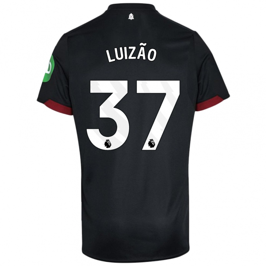 Kvinder Luizão #37 Sort Hvid Udebane Spillertrøjer 2024/25 Trøje T-Shirt