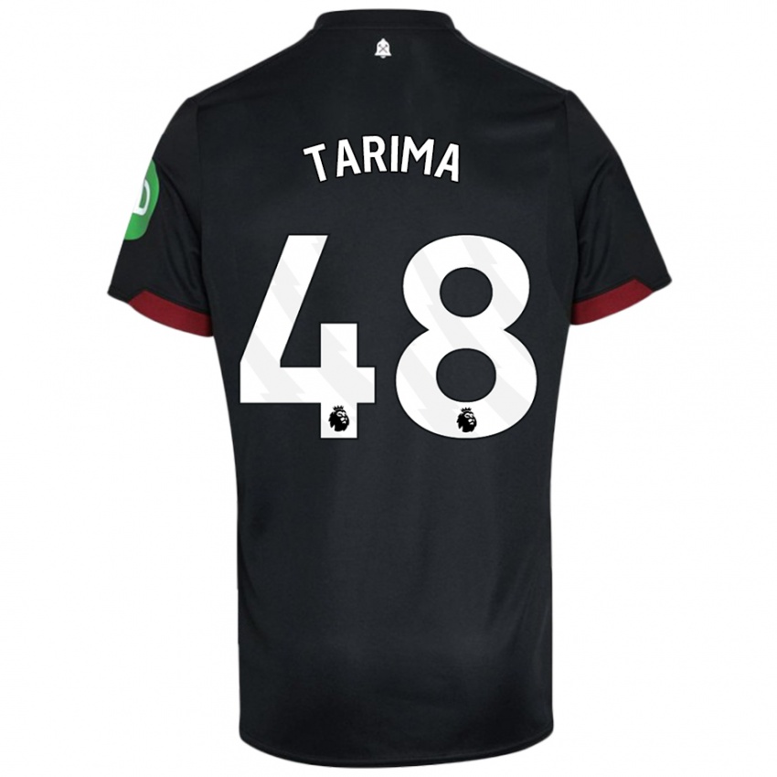 Kvinder Sean Tarima #48 Sort Hvid Udebane Spillertrøjer 2024/25 Trøje T-Shirt