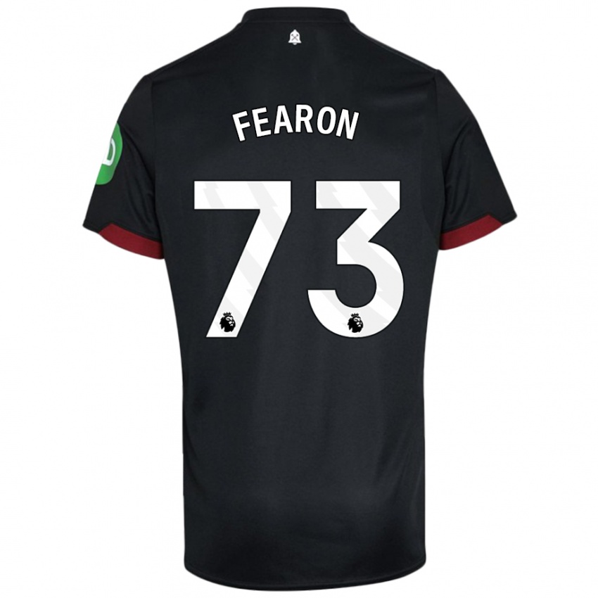 Kvinder Preston Fearon #73 Sort Hvid Udebane Spillertrøjer 2024/25 Trøje T-Shirt