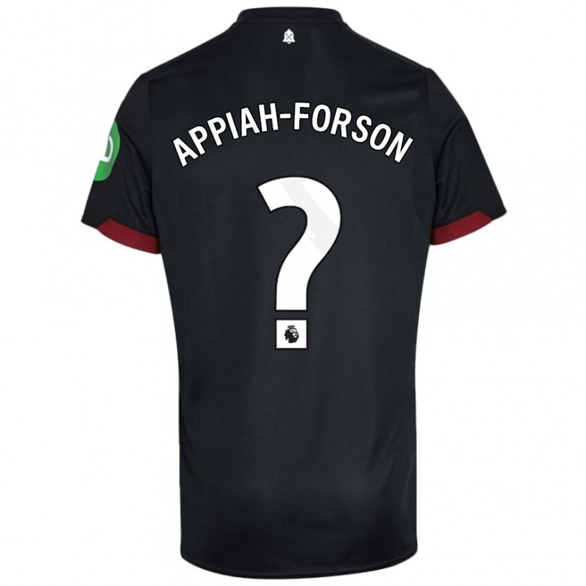 Kvinder Keenan Appiah-Forson #0 Sort Hvid Udebane Spillertrøjer 2024/25 Trøje T-Shirt