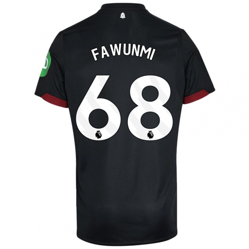 Kvinder Favour Fawunmi #68 Sort Hvid Udebane Spillertrøjer 2024/25 Trøje T-Shirt