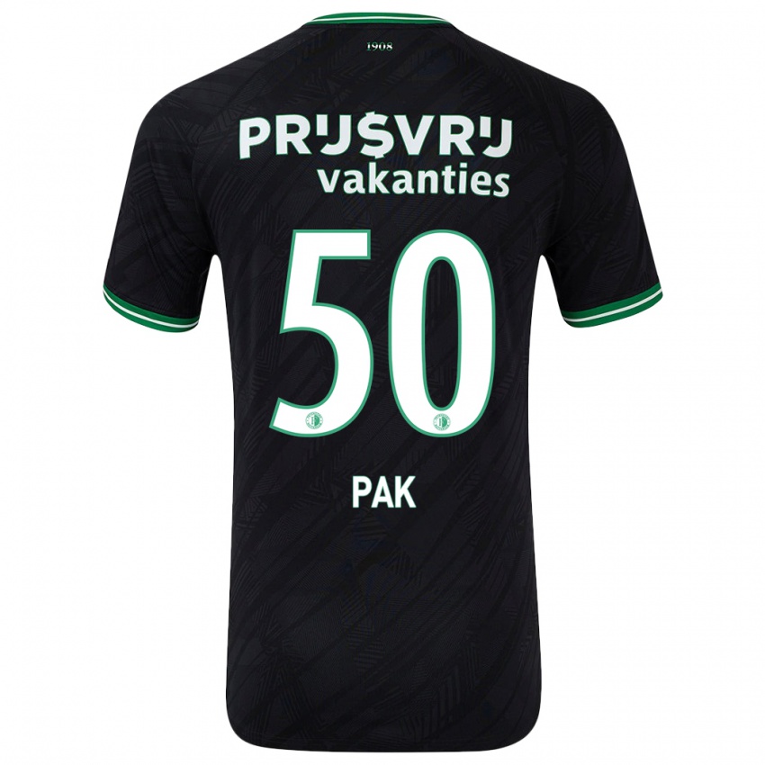 Kvinder Sam Pak #50 Sort Grøn Udebane Spillertrøjer 2024/25 Trøje T-Shirt