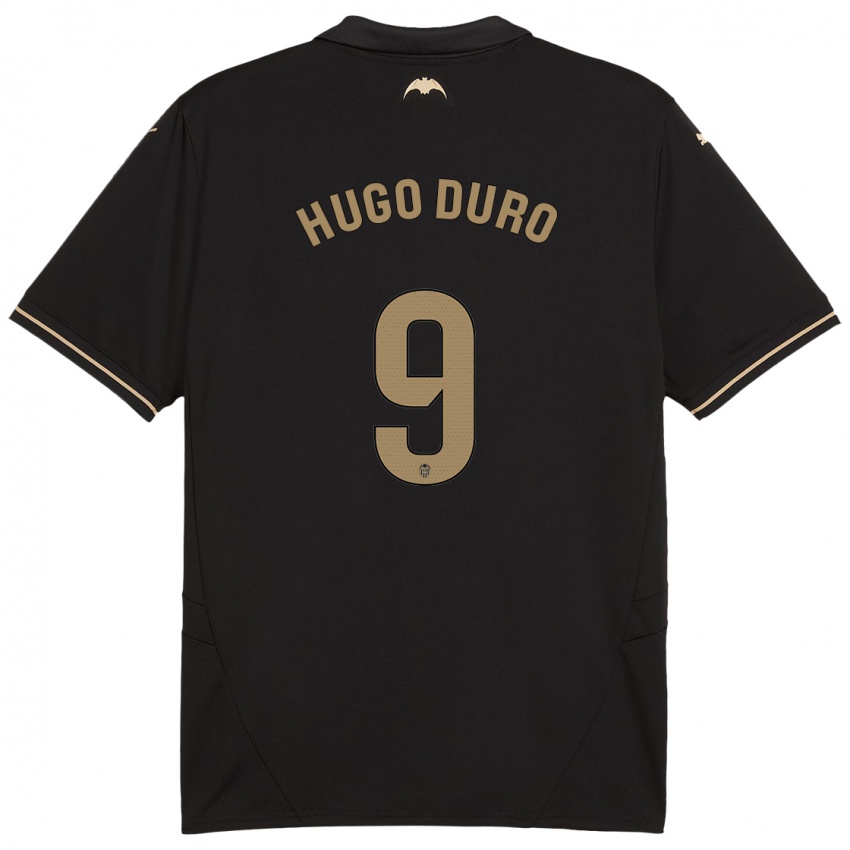 Kvinder Hugo Duro #9 Sort Udebane Spillertrøjer 2024/25 Trøje T-Shirt