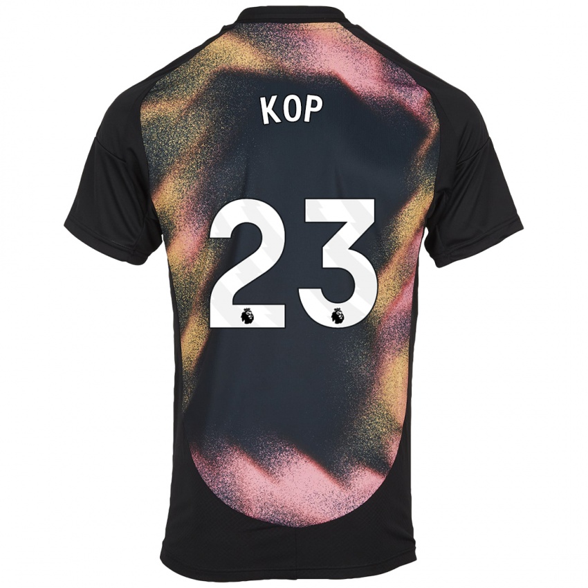 Kvinder Lize Kop #23 Sort Hvid Udebane Spillertrøjer 2024/25 Trøje T-Shirt