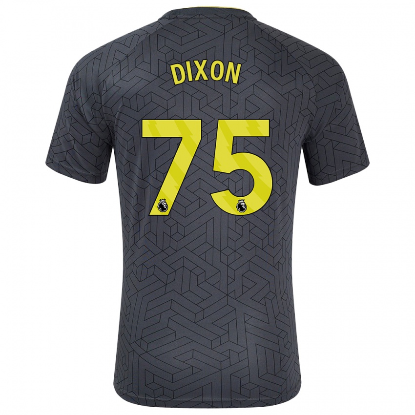 Kvinder Roman Dixon #75 Sort Gul Udebane Spillertrøjer 2024/25 Trøje T-Shirt