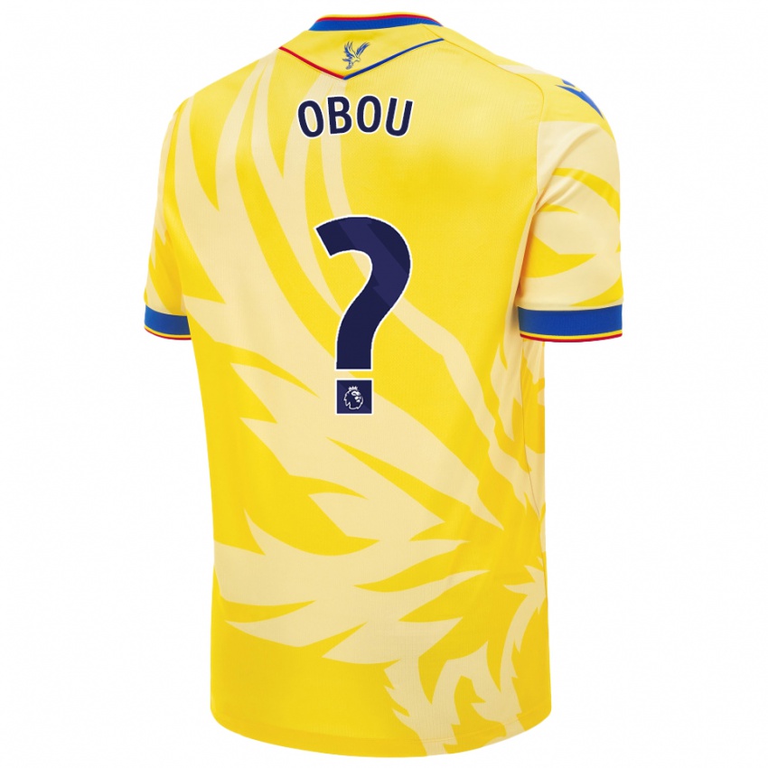 Kvinder David Obou #0 Gul Udebane Spillertrøjer 2024/25 Trøje T-Shirt