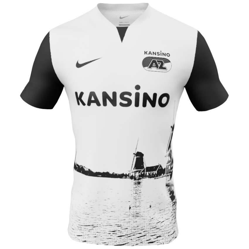 Kvinder Yaël Mollink #25 Hvid Sort Udebane Spillertrøjer 2024/25 Trøje T-Shirt