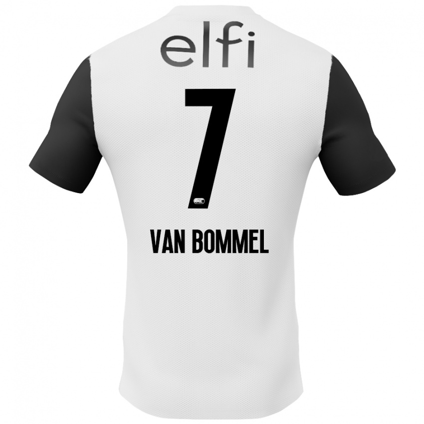 Kvinder Ruben Van Bommel #7 Hvid Sort Udebane Spillertrøjer 2024/25 Trøje T-Shirt