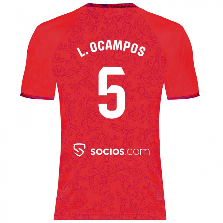 Kvinder Lucas Ocampos #5 Rød Udebane Spillertrøjer 2024/25 Trøje T-Shirt