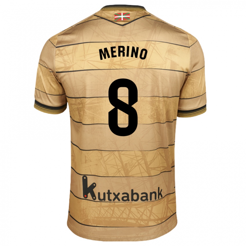 Kvinder Mikel Merino #8 Brun Udebane Spillertrøjer 2024/25 Trøje T-Shirt