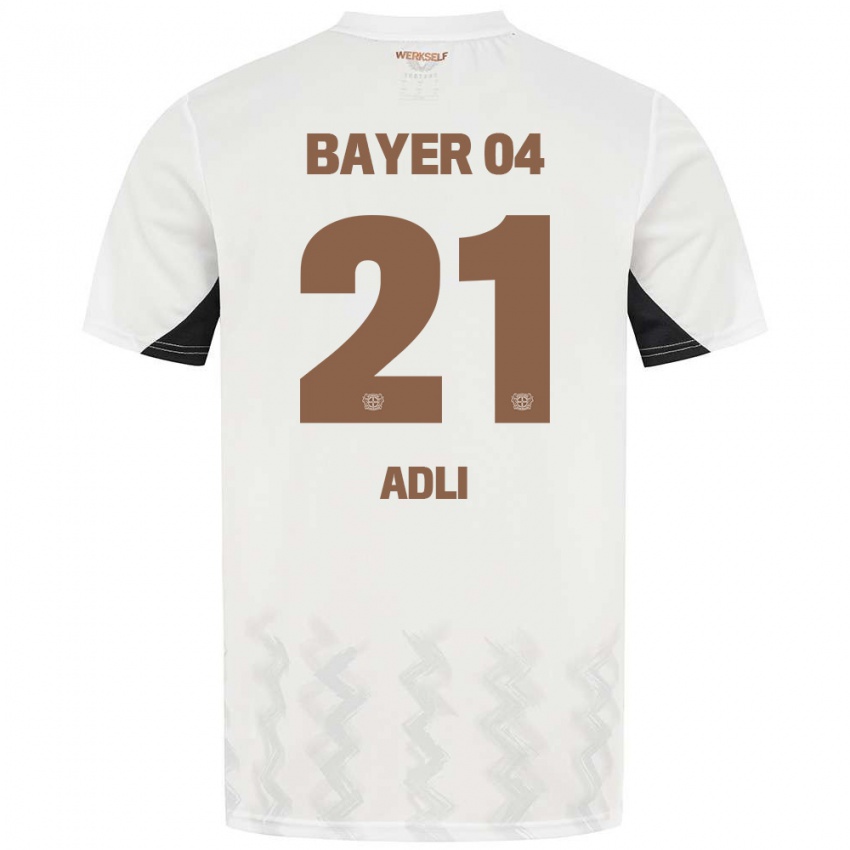 Kvinder Amine Adli #21 Hvid Sort Udebane Spillertrøjer 2024/25 Trøje T-Shirt