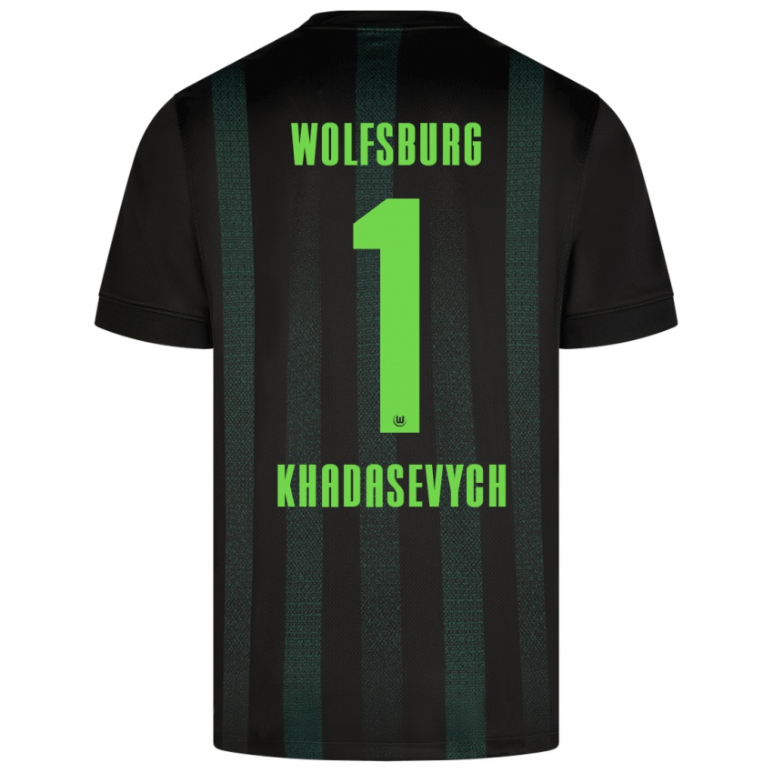 Kvinder Kyrylo Khadasevych #1 Mørkegrøn Udebane Spillertrøjer 2024/25 Trøje T-Shirt