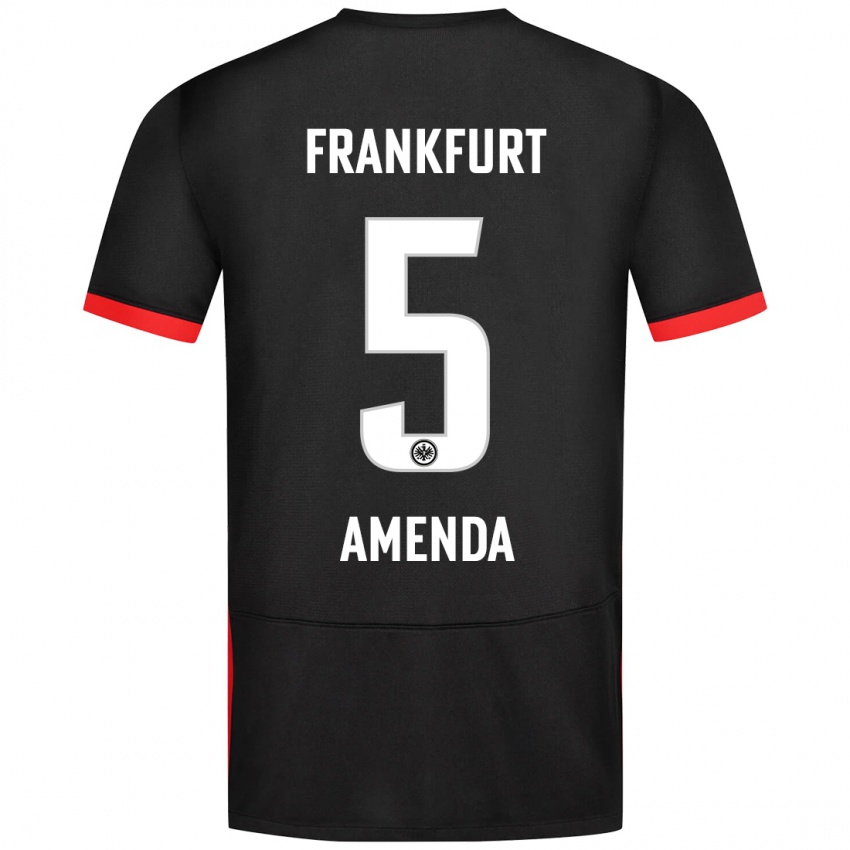 Kvinder Aurèle Amenda #5 Sort Udebane Spillertrøjer 2024/25 Trøje T-Shirt