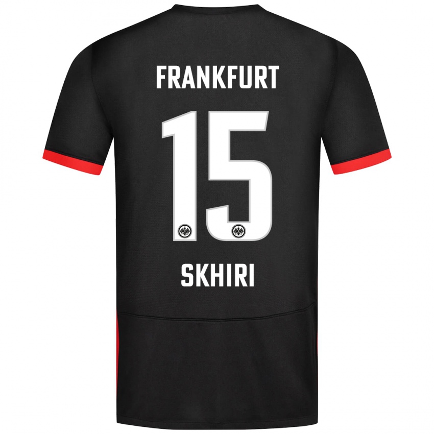 Kvinder Ellyes Skhiri #15 Sort Udebane Spillertrøjer 2024/25 Trøje T-Shirt