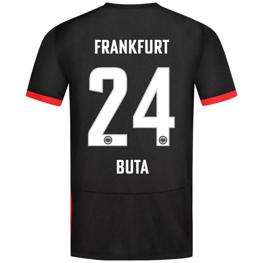 Kvinder Aurélio Buta #24 Sort Udebane Spillertrøjer 2024/25 Trøje T-Shirt