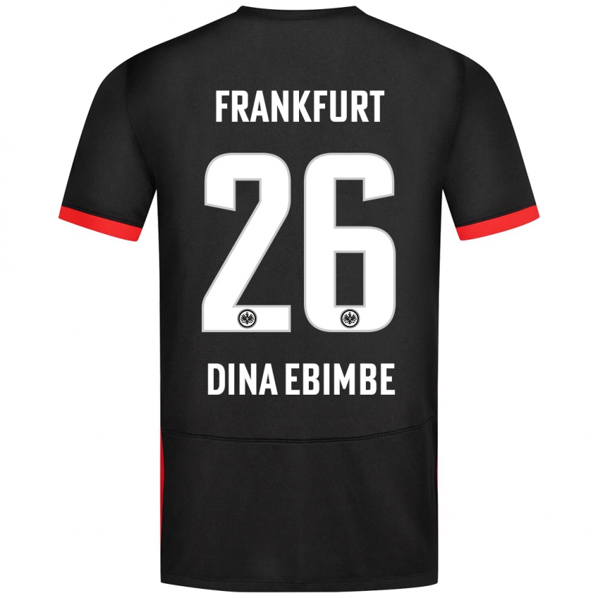 Kvinder Junior Dina Ebimbe #26 Sort Udebane Spillertrøjer 2024/25 Trøje T-Shirt