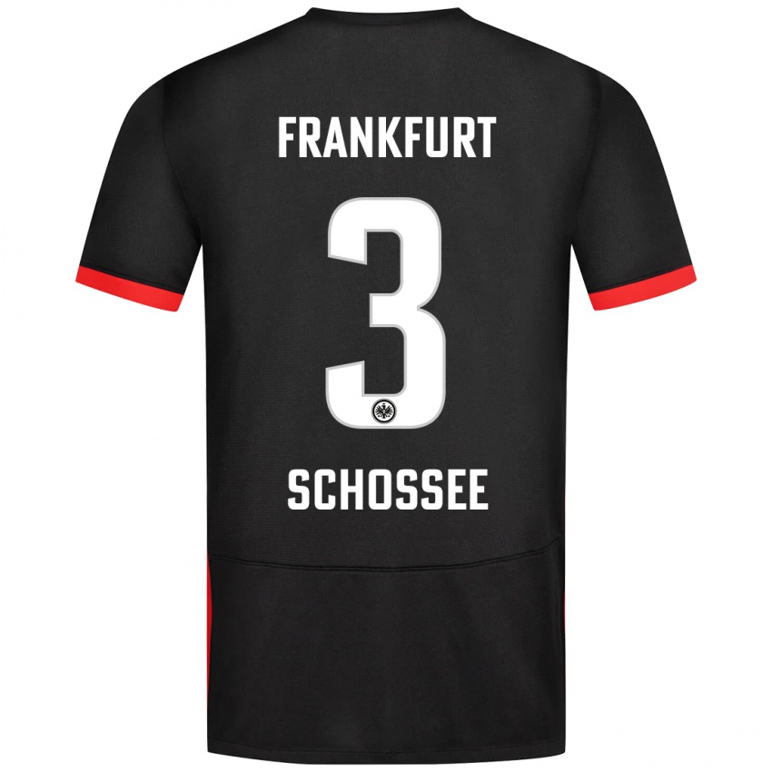 Kvinder Maurice Schossee #3 Sort Udebane Spillertrøjer 2024/25 Trøje T-Shirt