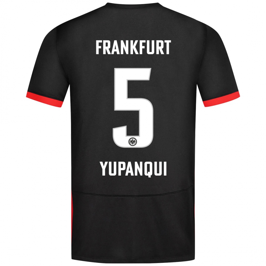 Kvinder Philipp Eisele Yupanqui #5 Sort Udebane Spillertrøjer 2024/25 Trøje T-Shirt