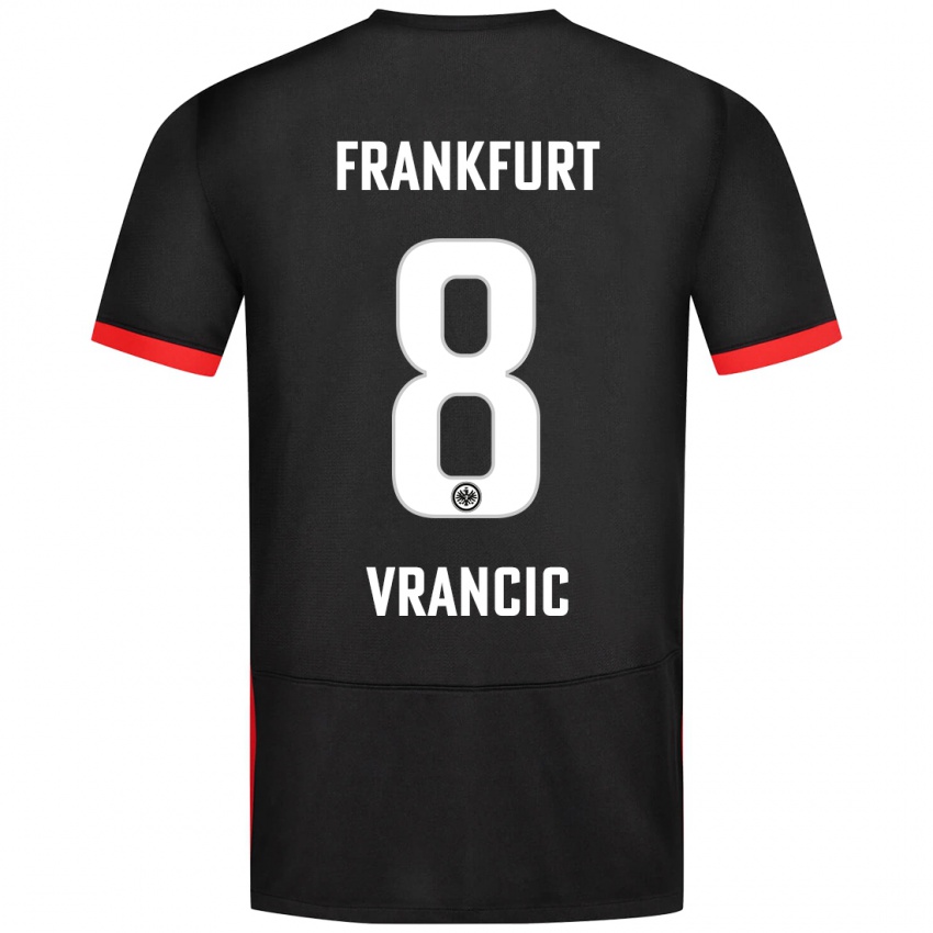 Kvinder Mario Vrancic #8 Sort Udebane Spillertrøjer 2024/25 Trøje T-Shirt