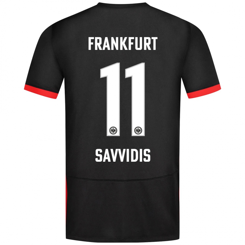 Kvinder Rafail Savvidis #11 Sort Udebane Spillertrøjer 2024/25 Trøje T-Shirt