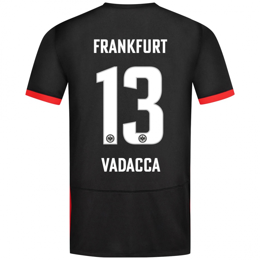 Kvinder Gianni Vadacca #13 Sort Udebane Spillertrøjer 2024/25 Trøje T-Shirt