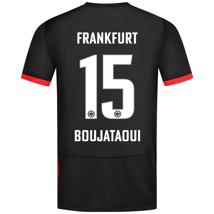 Kvinder Tarik Boujataoui #15 Sort Udebane Spillertrøjer 2024/25 Trøje T-Shirt