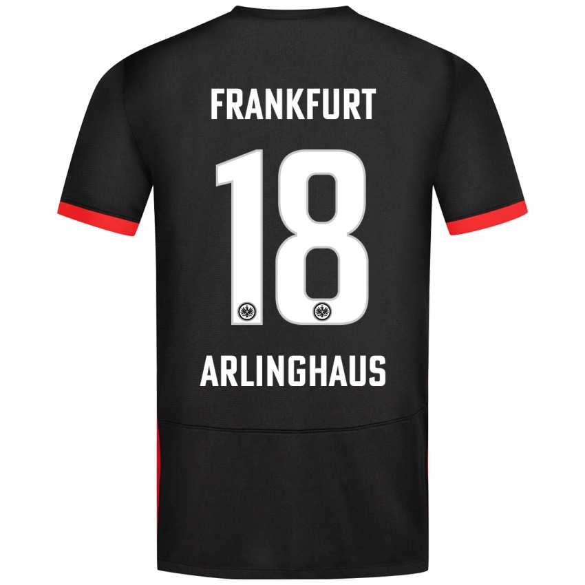 Kvinder Max Arlinghaus #18 Sort Udebane Spillertrøjer 2024/25 Trøje T-Shirt