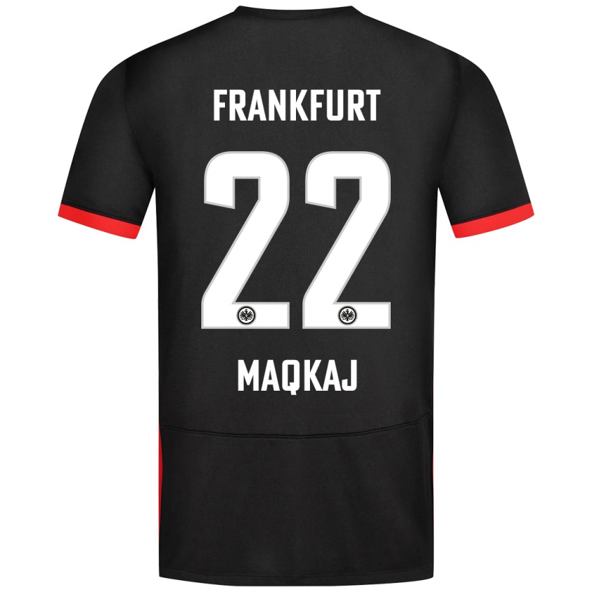 Kvinder Dritan Maqkaj #22 Sort Udebane Spillertrøjer 2024/25 Trøje T-Shirt