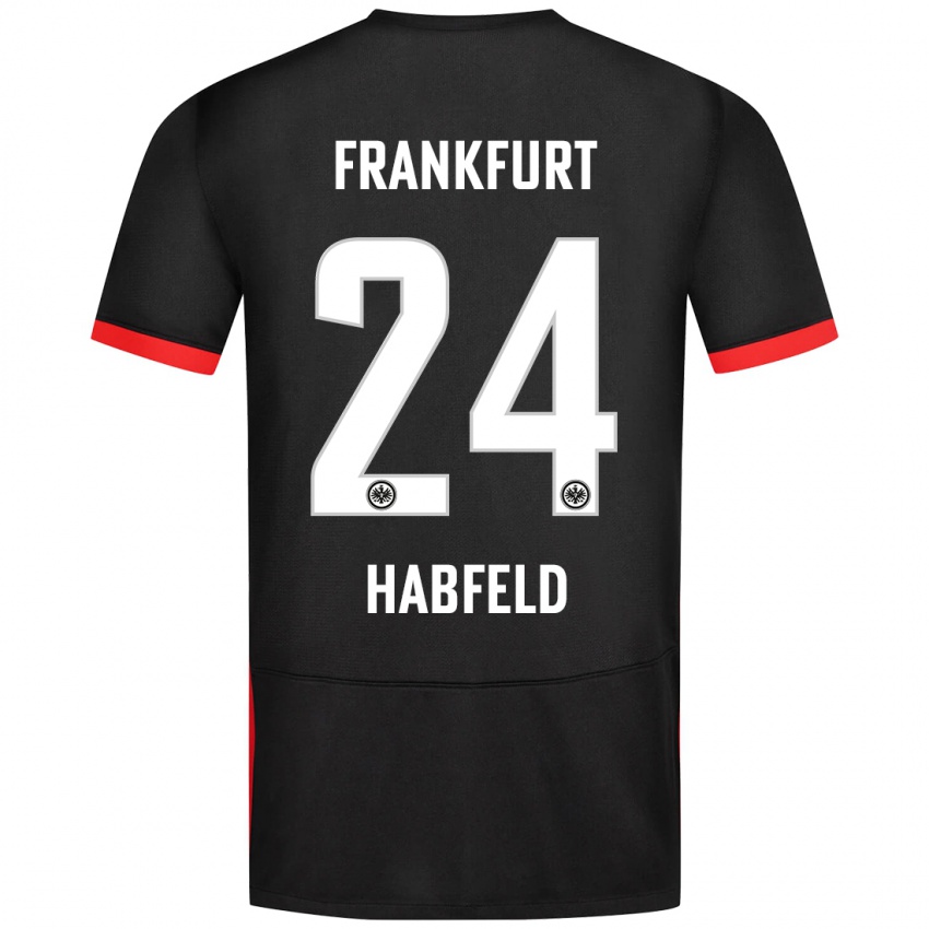 Kvinder Josef Haßfeld #24 Sort Udebane Spillertrøjer 2024/25 Trøje T-Shirt