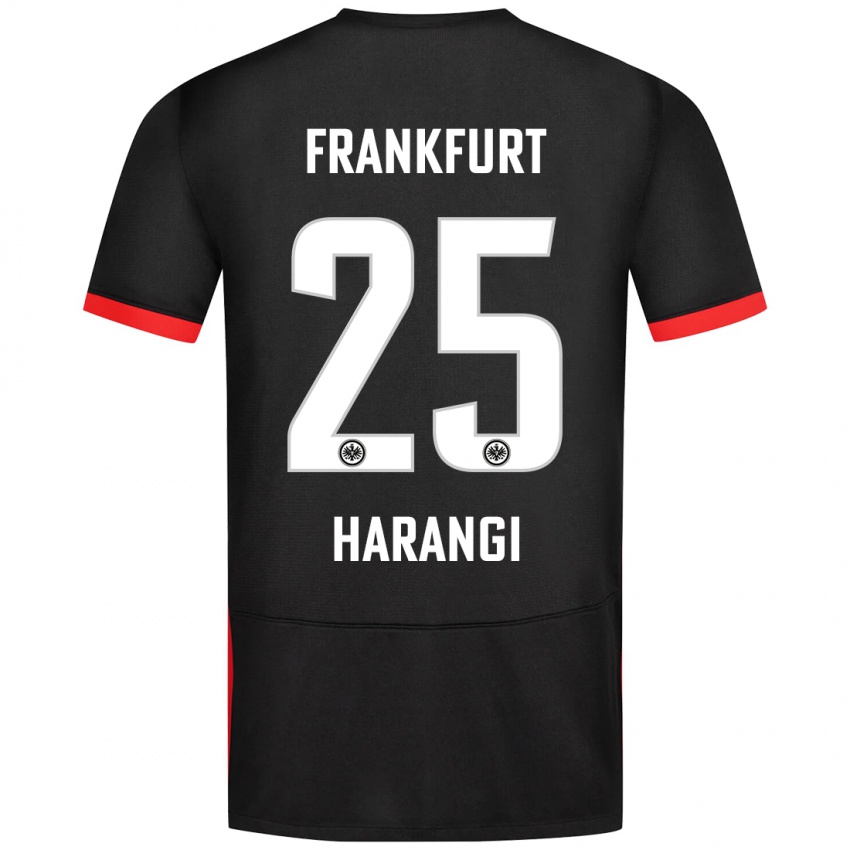 Kvinder Aiden Harangi #25 Sort Udebane Spillertrøjer 2024/25 Trøje T-Shirt