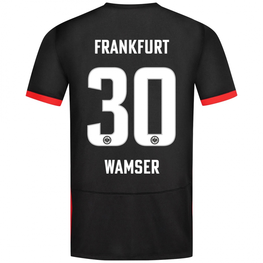 Kvinder Carlotta Wamser #30 Sort Udebane Spillertrøjer 2024/25 Trøje T-Shirt