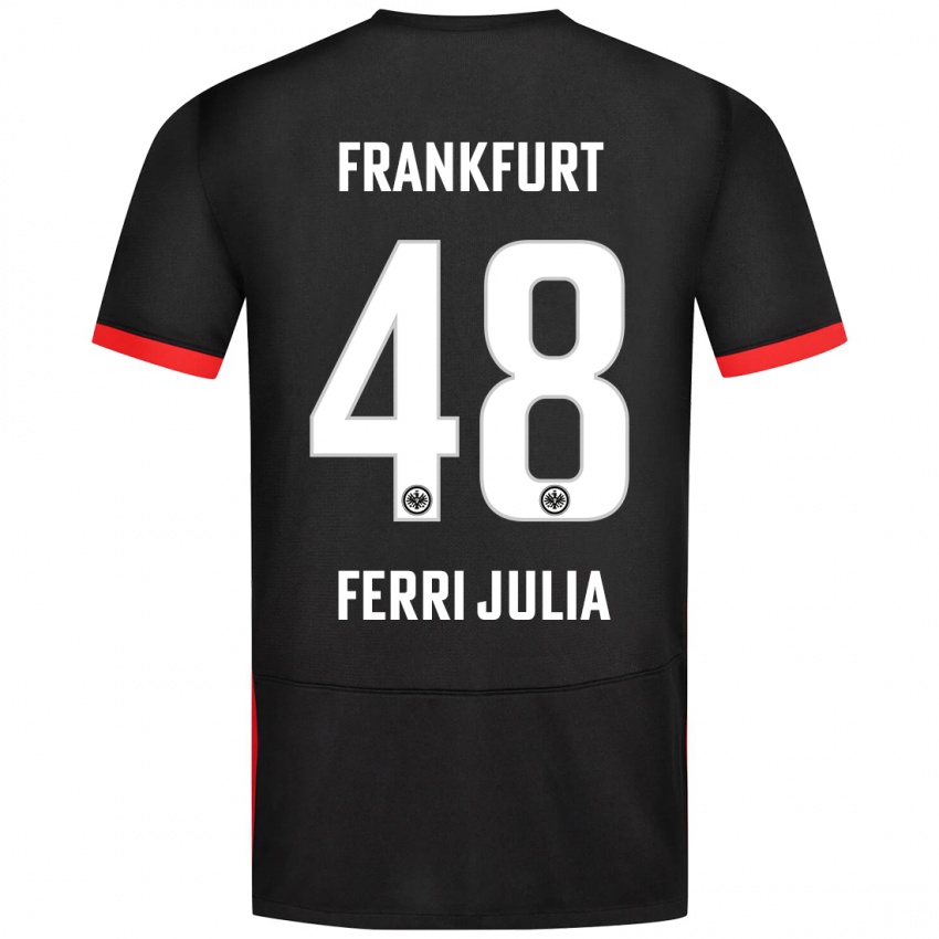 Kvinder Nacho Ferri #48 Sort Udebane Spillertrøjer 2024/25 Trøje T-Shirt