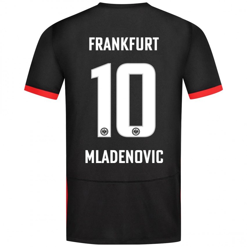 Kvinder Marko Mladenovic #10 Sort Udebane Spillertrøjer 2024/25 Trøje T-Shirt