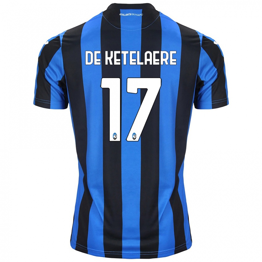 Børn Charles De Ketelaere #17 Blå Sort Hjemmebane Spillertrøjer 2024/25 Trøje T-Shirt