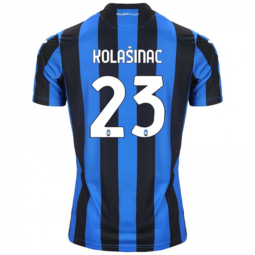 Børn Sead Kolasinac #23 Blå Sort Hjemmebane Spillertrøjer 2024/25 Trøje T-Shirt