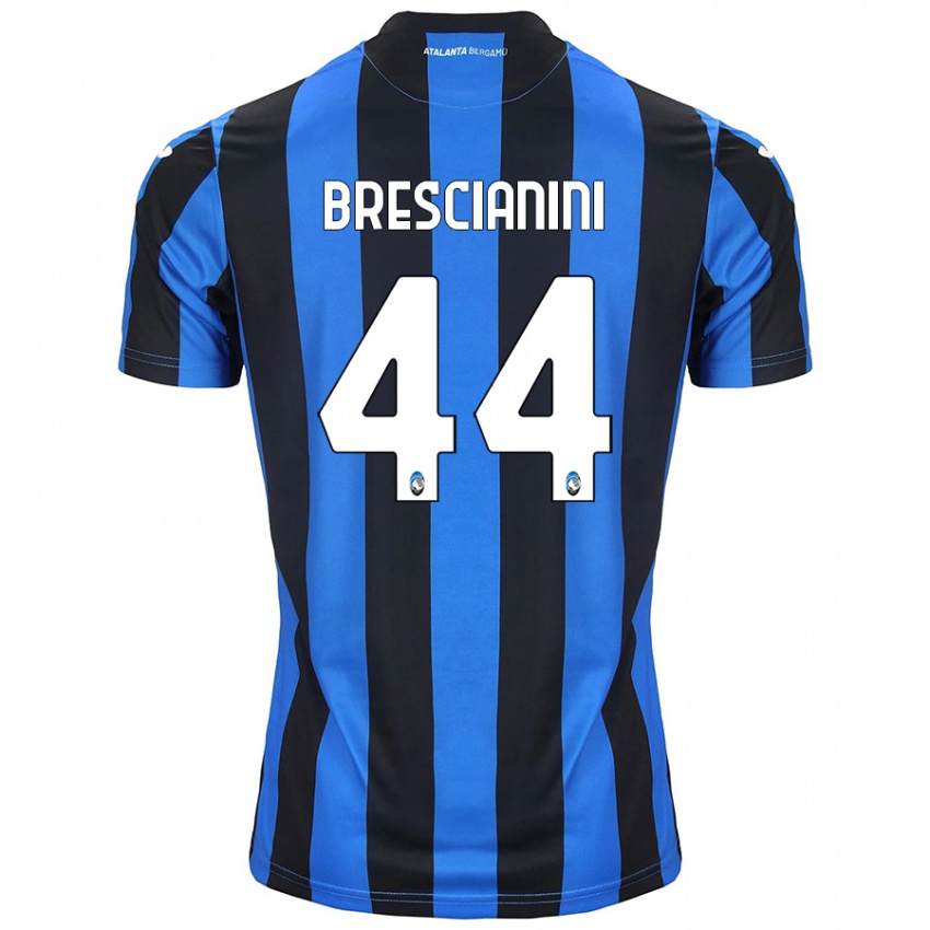 Børn Marco Brescianini #44 Blå Sort Hjemmebane Spillertrøjer 2024/25 Trøje T-Shirt