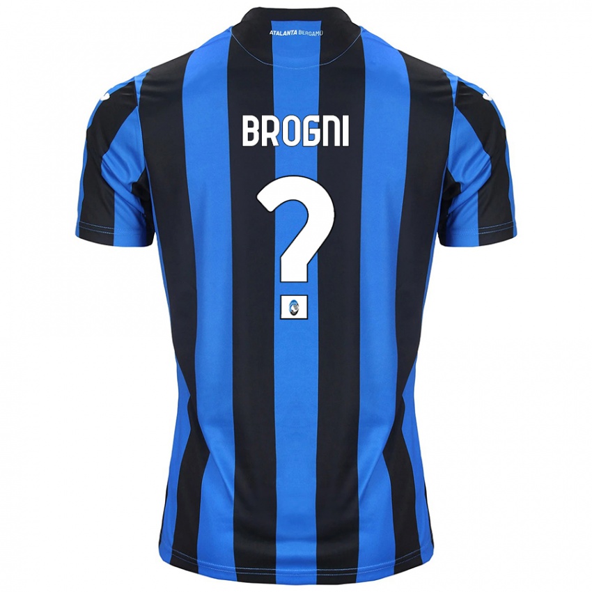 Børn Giorgio Brogni #0 Blå Sort Hjemmebane Spillertrøjer 2024/25 Trøje T-Shirt